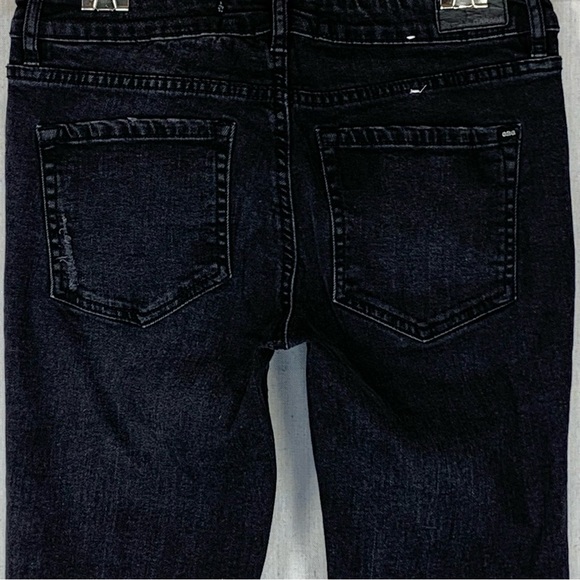 Garage Denim~Women’s/Juniors Super Skinny Distressed Black Jeans with Holes~Sz 7 - Picture 8 of 13